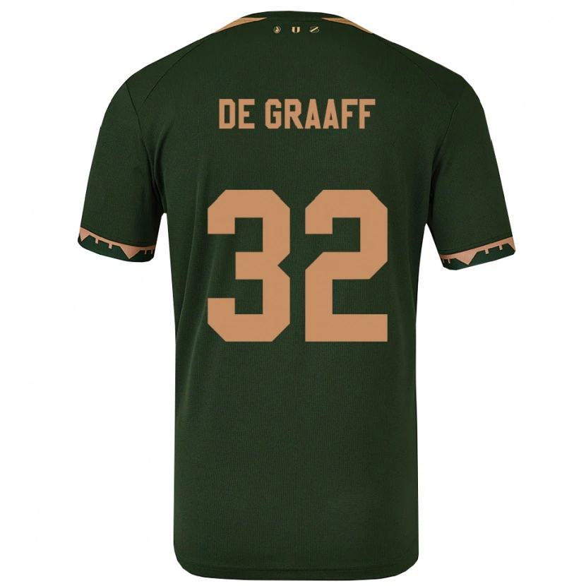 Danxen Niño Camiseta Tom De Graaff #32 Verde Oro 2ª Equipación 2025/26 La Camisa