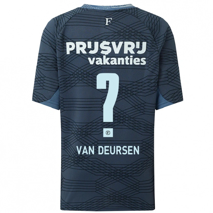 Danxen Niño Camiseta Eva Van Deursen #0 Negro Gris 2ª Equipación 2025/26 La Camisa