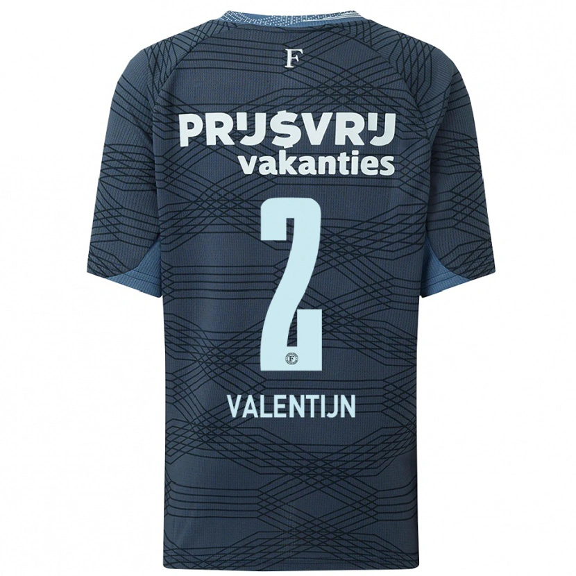 Danxen Niño Camiseta Jurvain Valentijn #2 Negro Gris 2ª Equipación 2025/26 La Camisa