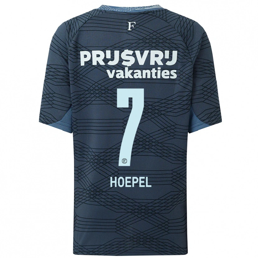 Danxen Niño Camiseta Jerayson Hoepel #7 Negro Gris 2ª Equipación 2025/26 La Camisa