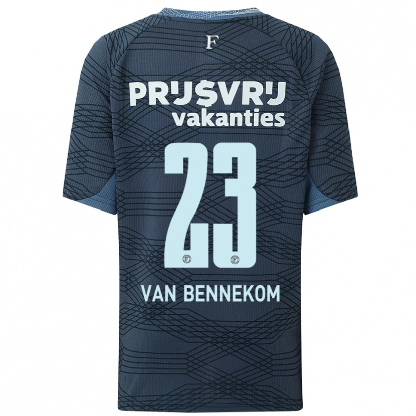 Danxen Niño Camiseta Duron Van Bennekom #23 Negro Gris 2ª Equipación 2025/26 La Camisa