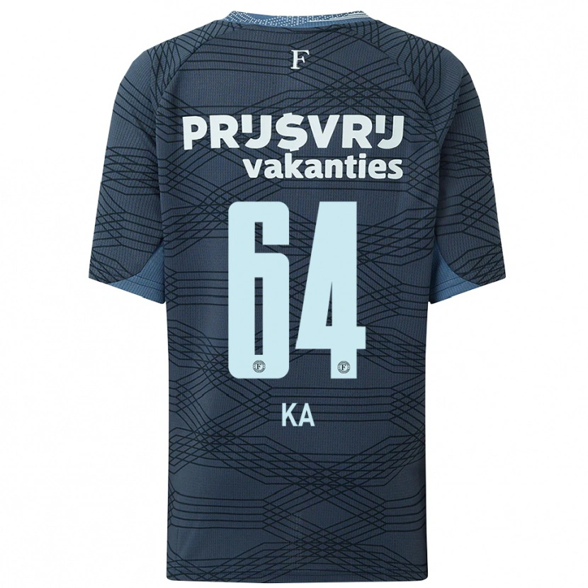 Danxen Niño Camiseta Ismail Ka #64 Negro Gris 2ª Equipación 2025/26 La Camisa