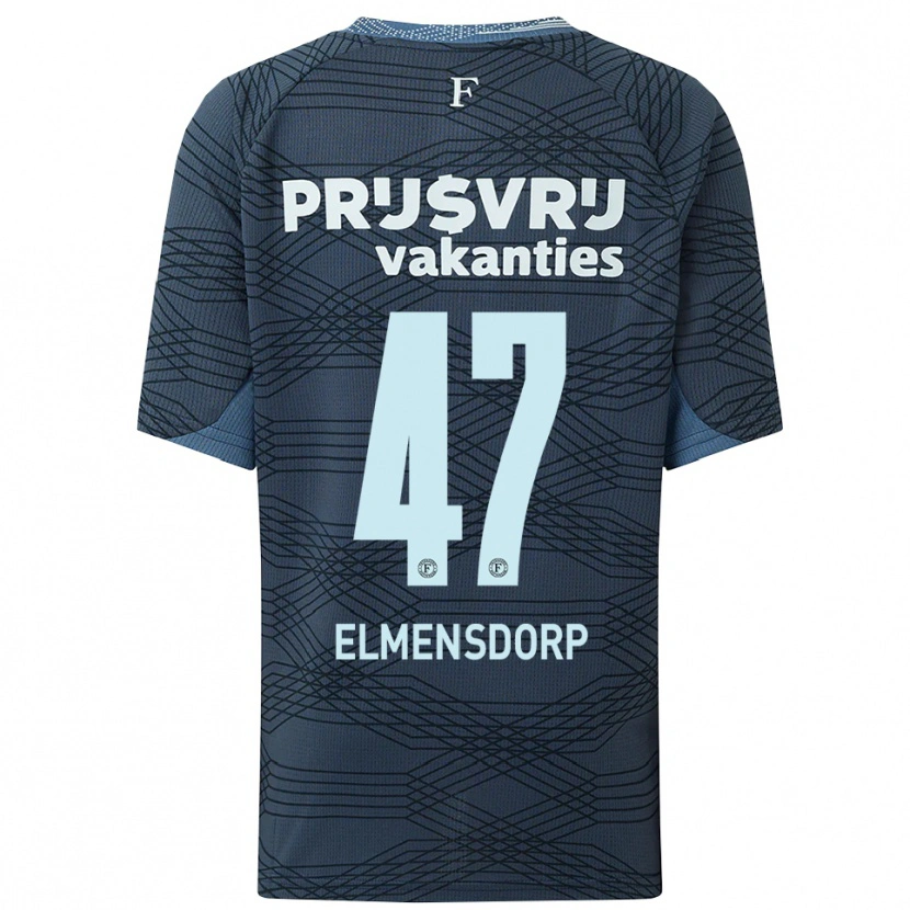 Danxen Niño Camiseta Paris Elmensdorp #47 Negro Gris 2ª Equipación 2025/26 La Camisa