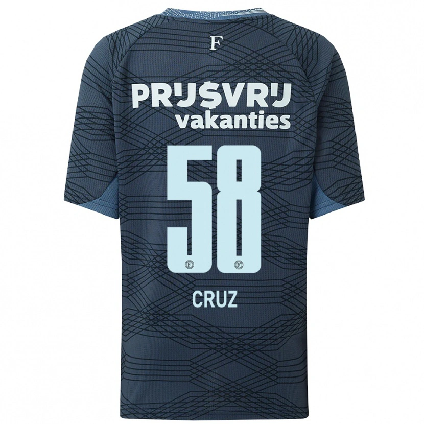 Danxen Niño Camiseta Marley Cruz #58 Negro Gris 2ª Equipación 2025/26 La Camisa