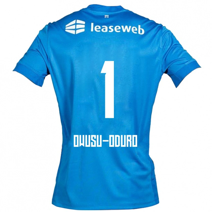 Danxen Niño Camiseta Rome Jayden Owusu-Oduro #1 Azul Blanco 2ª Equipación 2025/26 La Camisa