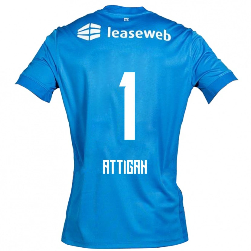 Danxen Niño Camiseta Quenten Attigah #1 Azul Blanco 2ª Equipación 2025/26 La Camisa
