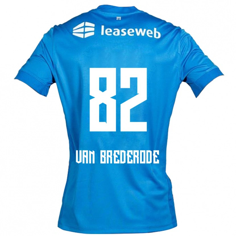 Danxen Niño Camiseta Myron Van Brederode #82 Azul Blanco 2ª Equipación 2025/26 La Camisa