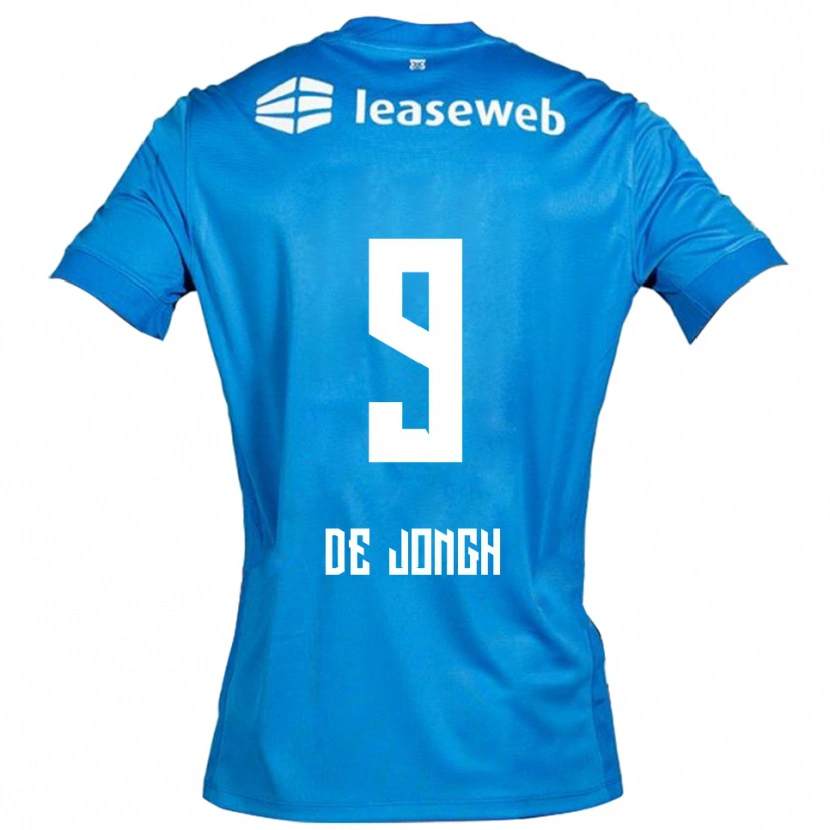 Danxen Niño Camiseta Iain De Jongh #9 Azul Blanco 2ª Equipación 2025/26 La Camisa