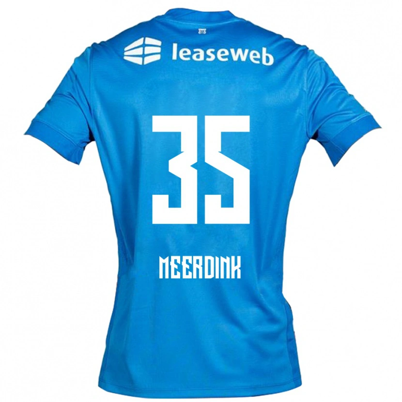 Danxen Niño Camiseta Mexx Meerdink #35 Azul Blanco 2ª Equipación 2025/26 La Camisa