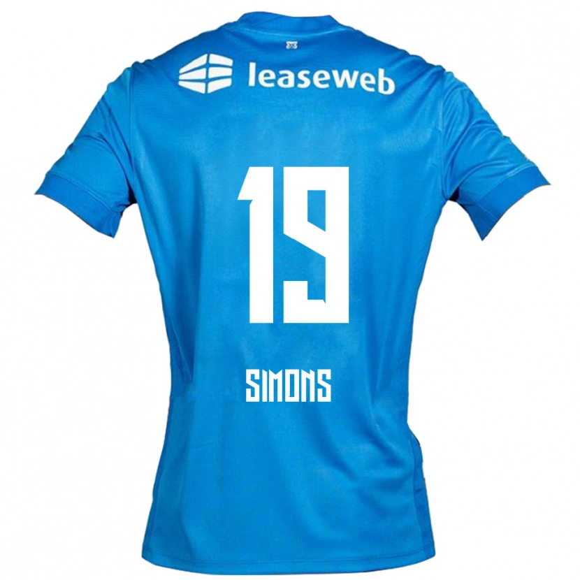 Danxen Niño Camiseta Saviola Simons #19 Azul Blanco 2ª Equipación 2025/26 La Camisa