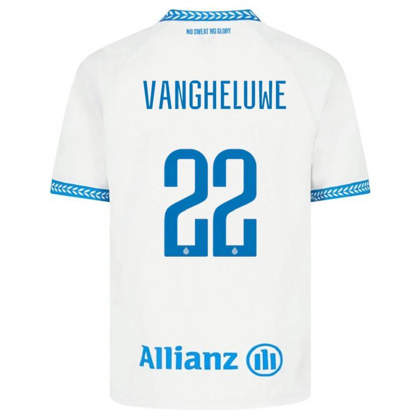 Danxen Niño Camiseta Jody Vangheluwe #22 Azul Blanco 2ª Equipación 2025/26 La Camisa