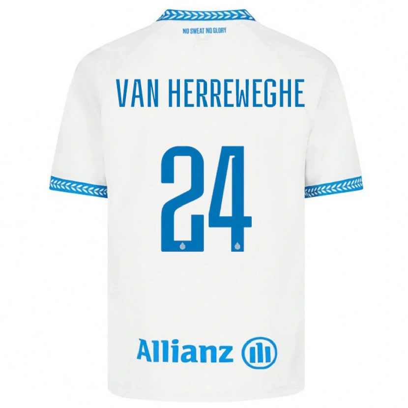 Danxen Niño Camiseta Febe Van Herreweghe #24 Azul Blanco 2ª Equipación 2025/26 La Camisa
