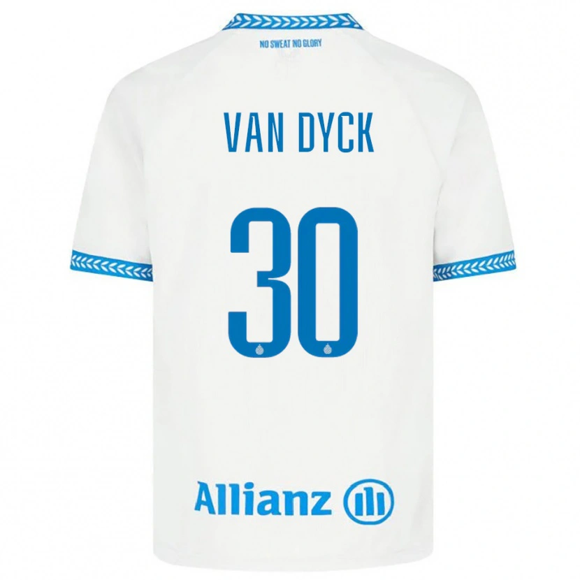 Danxen Niño Camiseta Nell Van Dyck #30 Azul Blanco 2ª Equipación 2025/26 La Camisa