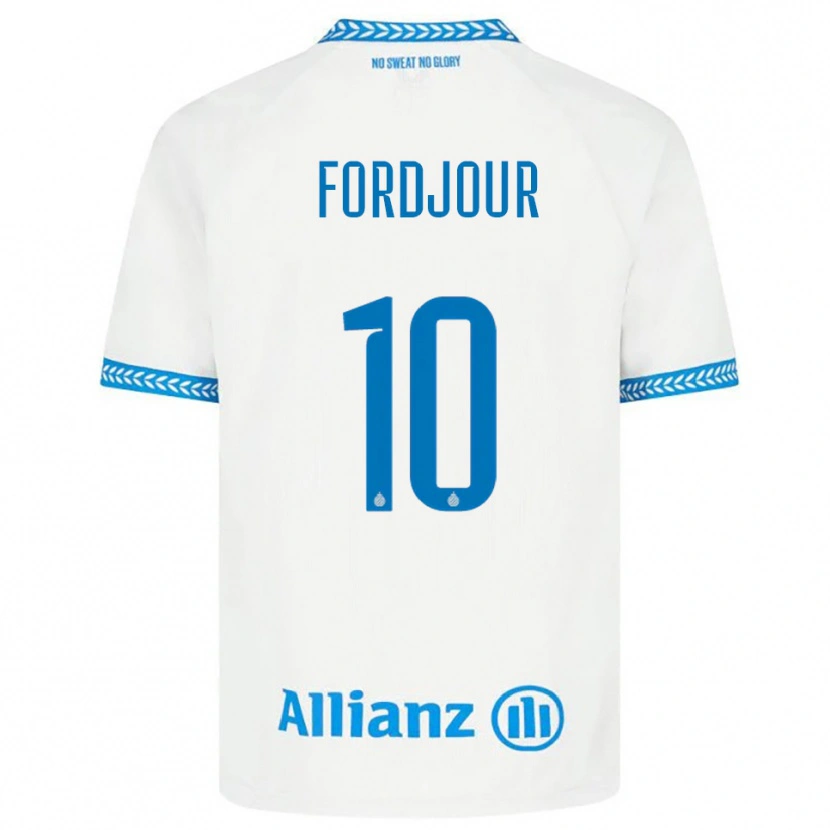 Danxen Niño Camiseta Richmond Fordjour #10 Azul Blanco 2ª Equipación 2025/26 La Camisa