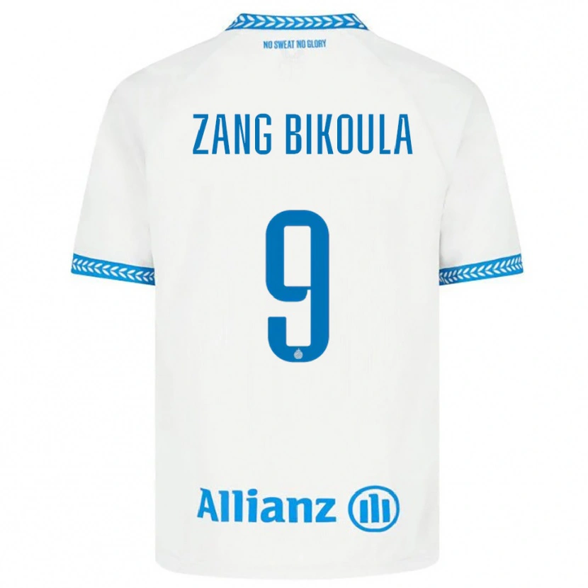 Danxen Niño Camiseta Véronique Zang Bikoula #9 Azul Blanco 2ª Equipación 2025/26 La Camisa