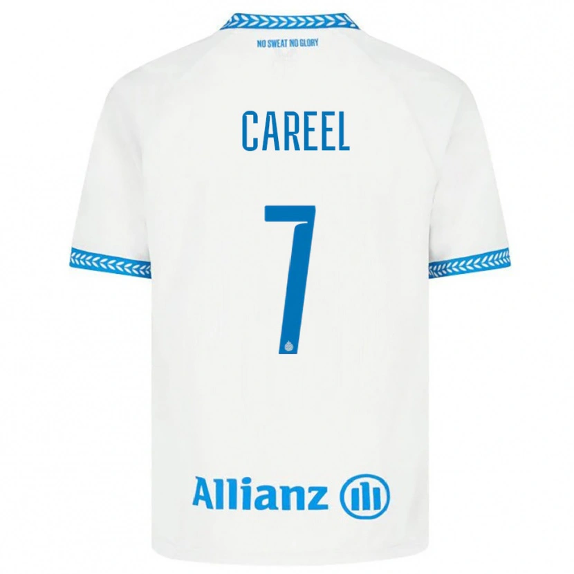 Danxen Niño Camiseta Oona Careel #7 Azul Blanco 2ª Equipación 2025/26 La Camisa