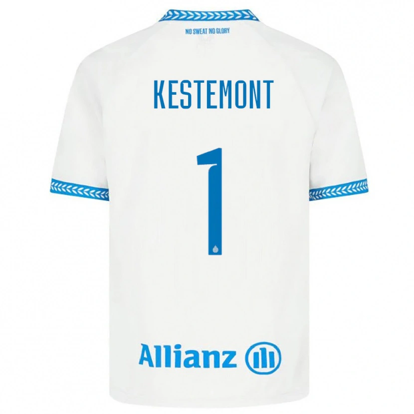 Danxen Niño Camiseta Thibeau Kestemont #1 Azul Blanco 2ª Equipación 2025/26 La Camisa