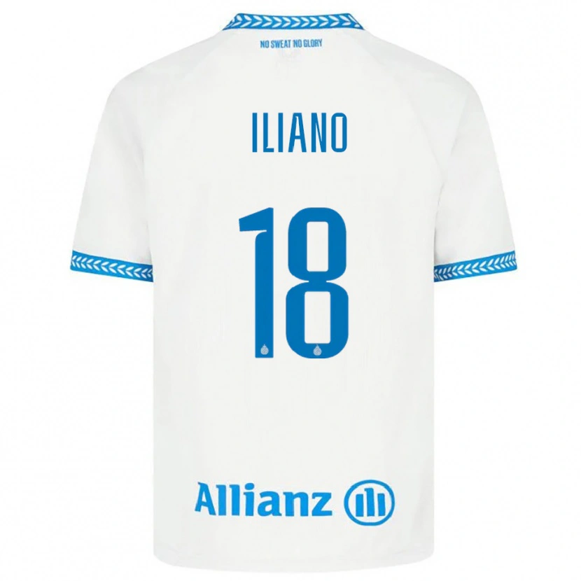 Danxen Niño Camiseta Isabelle Iliano #18 Azul Blanco 2ª Equipación 2025/26 La Camisa