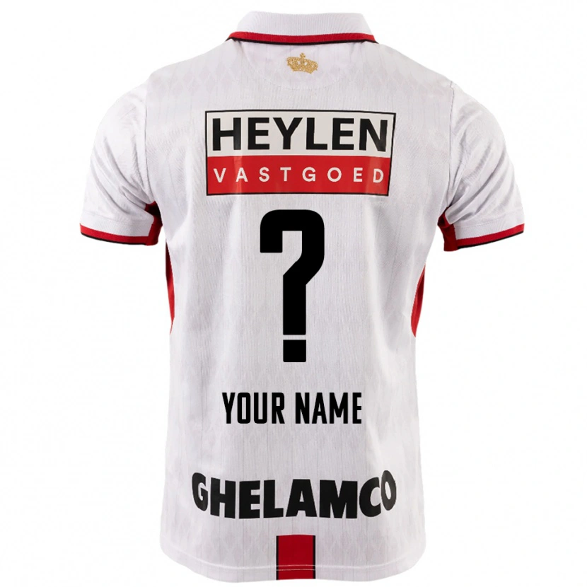 Danxen Niño Camiseta Su Nombre #0 Blanco Rojo 2ª Equipación 2025/26 La Camisa