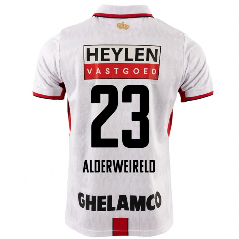 Danxen Niño Camiseta Toby Alderweireld #23 Blanco Rojo 2ª Equipación 2025/26 La Camisa