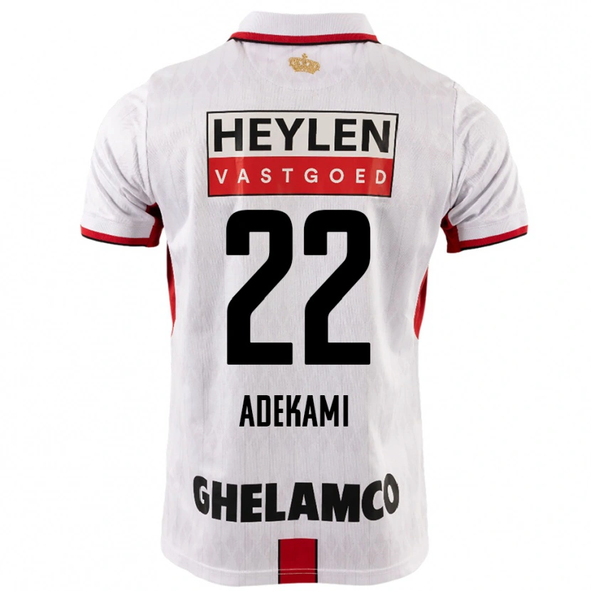 Danxen Niño Camiseta Farouck Adekami #22 Blanco Rojo 2ª Equipación 2025/26 La Camisa