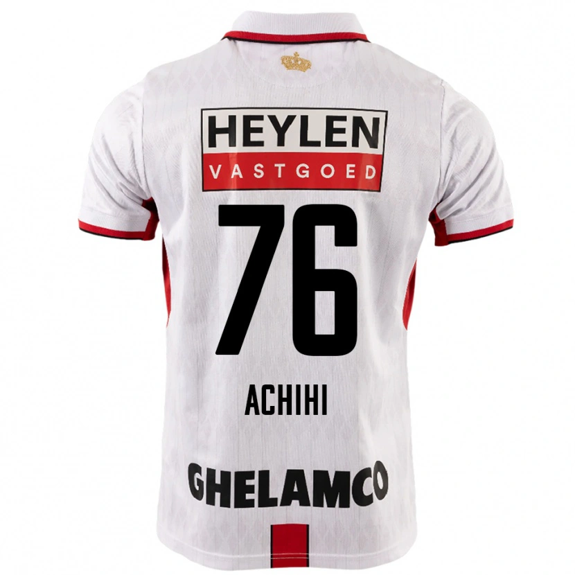 Danxen Niño Camiseta Orseer Achihi #76 Blanco Rojo 2ª Equipación 2025/26 La Camisa
