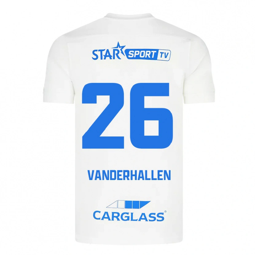Danxen Niño Camiseta Yari Vanderhallen #26 Blanco Azul 2ª Equipación 2025/26 La Camisa