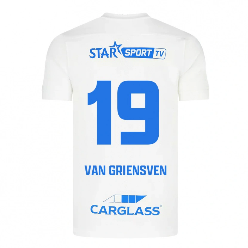 Danxen Niño Camiseta Evy Van Griensven #19 Blanco Azul 2ª Equipación 2025/26 La Camisa