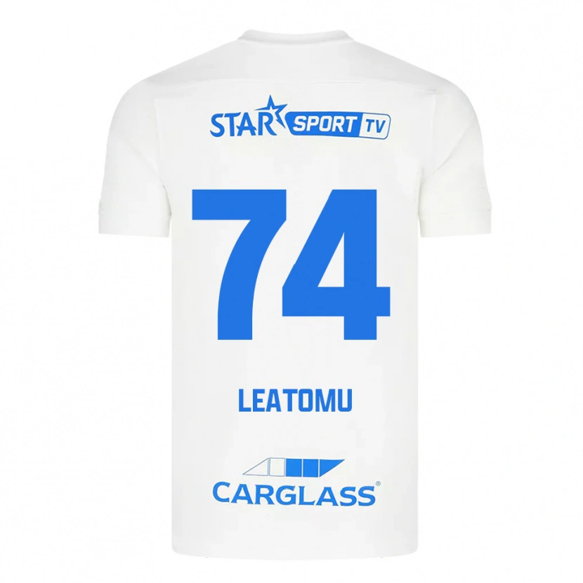 Danxen Niño Camiseta Noa Leatomu #74 Blanco Azul 2ª Equipación 2025/26 La Camisa