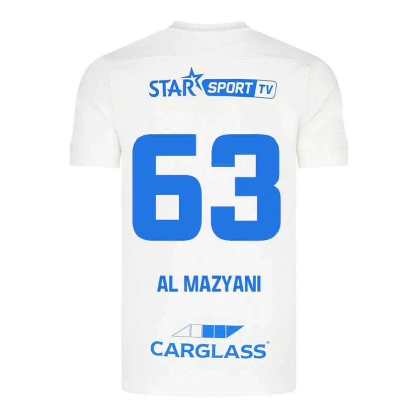 Danxen Niño Camiseta Faissal Al Mazyani #63 Blanco Azul 2ª Equipación 2025/26 La Camisa