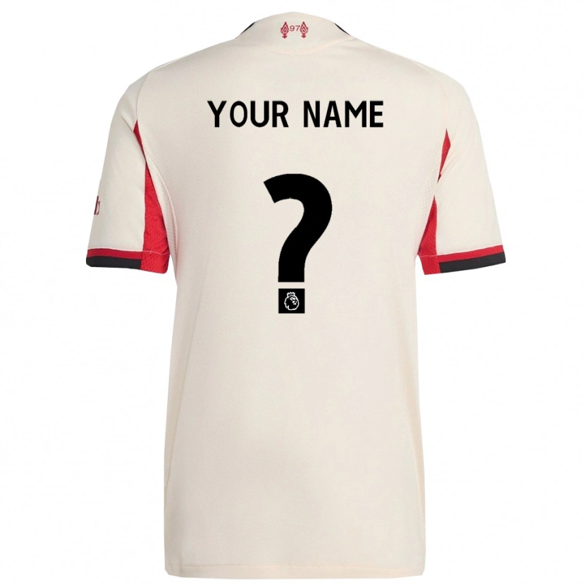 Danxen Niño Camiseta Su Nombre #0 Blanco Negro 2ª Equipación 2025/26 La Camisa