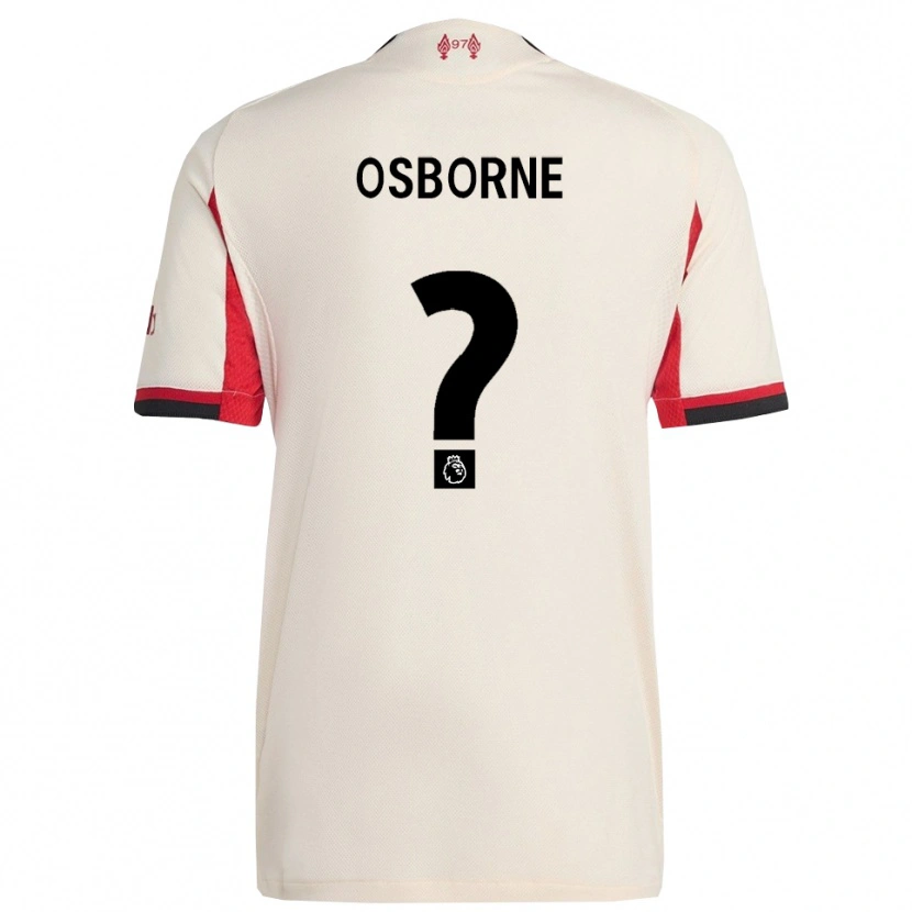 Danxen Niño Camiseta Niall Osborne #0 Blanco Negro 2ª Equipación 2025/26 La Camisa