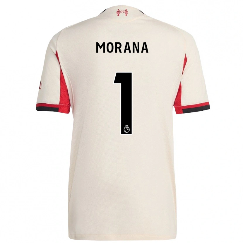 Danxen Niño Camiseta Nathan Morana #1 Blanco Negro 2ª Equipación 2025/26 La Camisa
