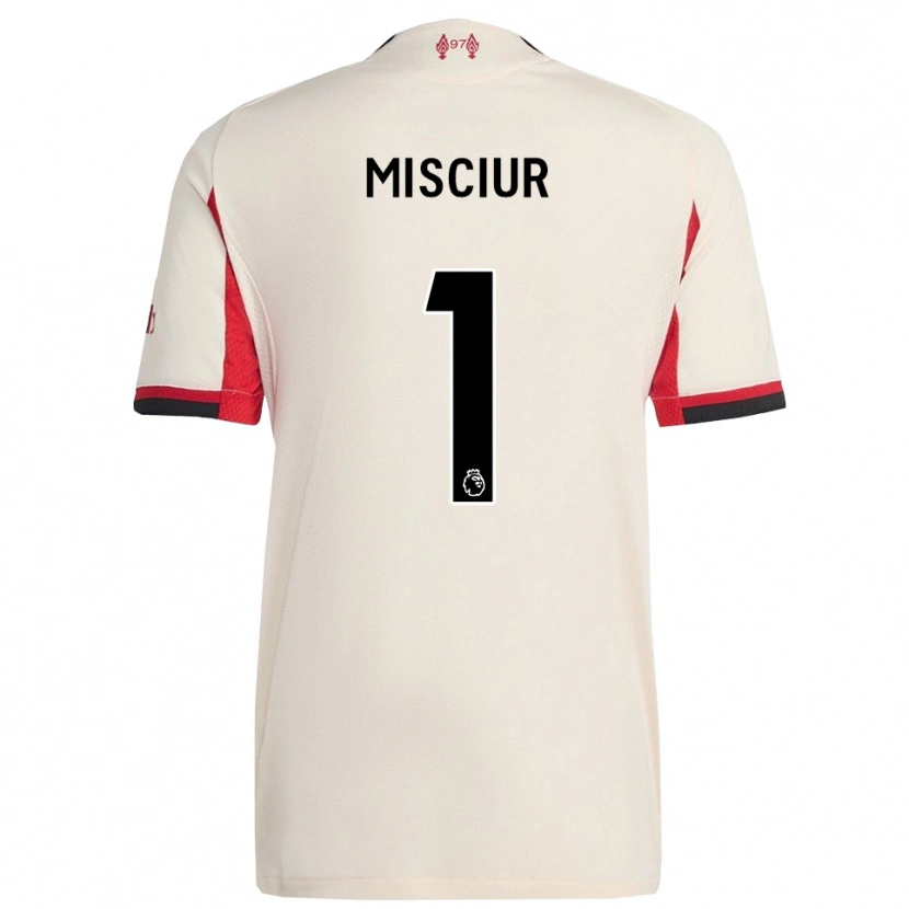 Danxen Niño Camiseta Kornel Misciur #1 Blanco Negro 2ª Equipación 2025/26 La Camisa