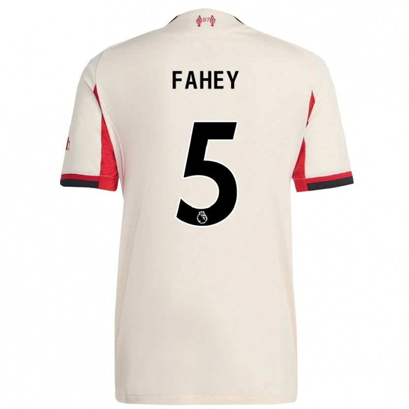 Danxen Niño Camiseta Niamh Fahey #5 Blanco Negro 2ª Equipación 2025/26 La Camisa