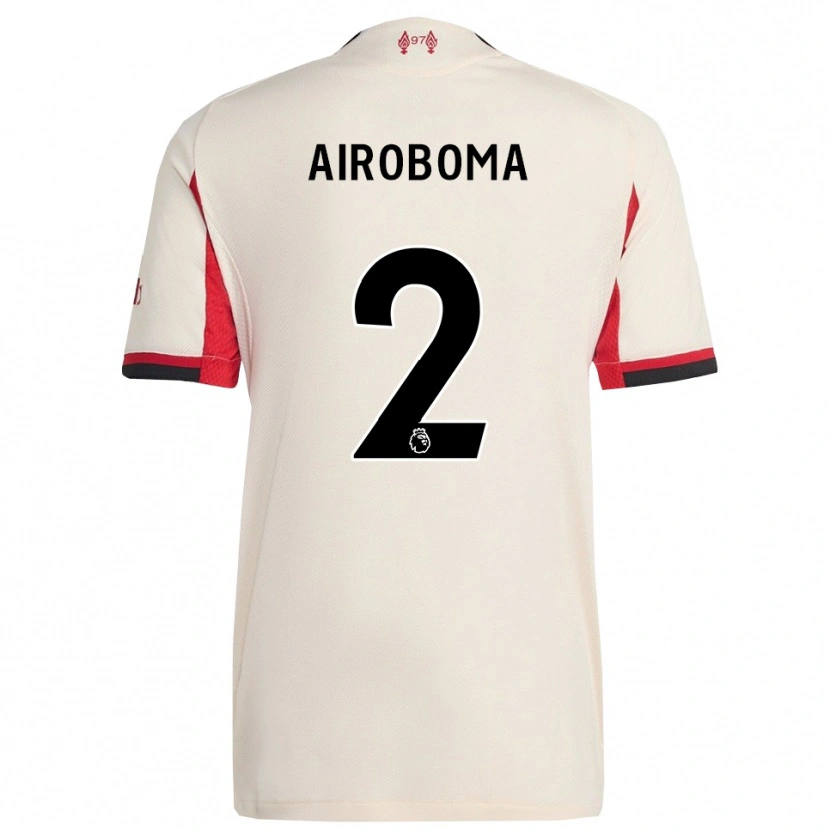 Danxen Niño Camiseta Emmanuel Airoboma #2 Blanco Negro 2ª Equipación 2025/26 La Camisa