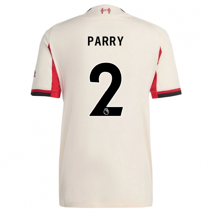 Danxen Niño Camiseta Lucy Parry #2 Blanco Negro 2ª Equipación 2025/26 La Camisa
