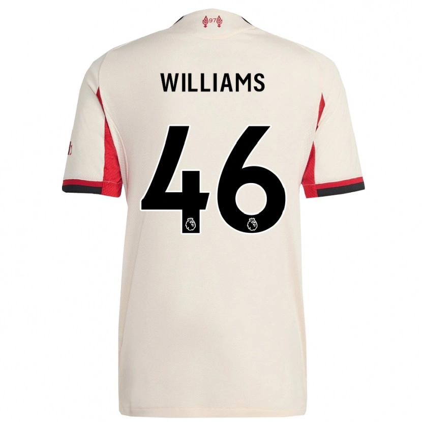 Danxen Niño Camiseta Rhys Williams #46 Blanco Negro 2ª Equipación 2025/26 La Camisa
