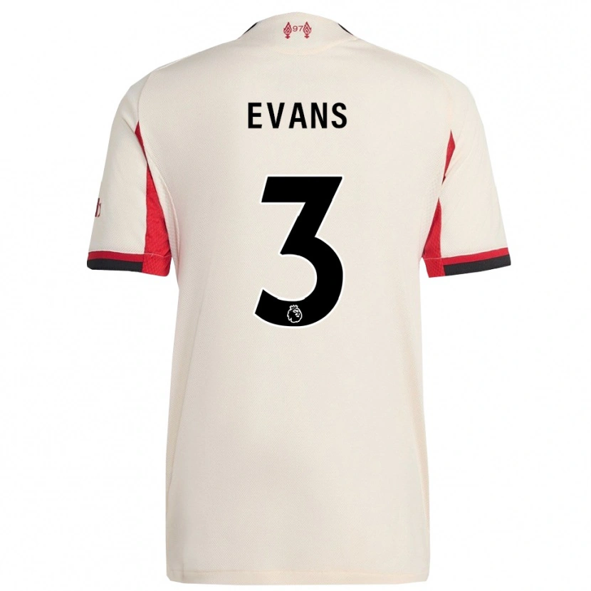 Danxen Niño Camiseta Gemma Evans #3 Blanco Negro 2ª Equipación 2025/26 La Camisa