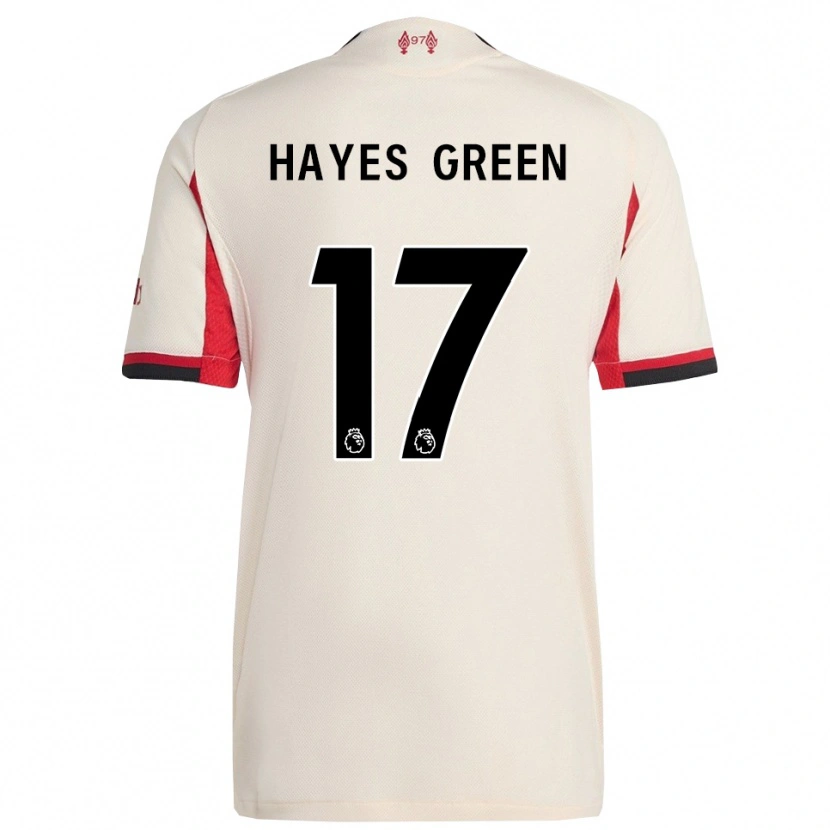 Danxen Niño Camiseta Charlie Hayes-Green #17 Blanco Negro 2ª Equipación 2025/26 La Camisa
