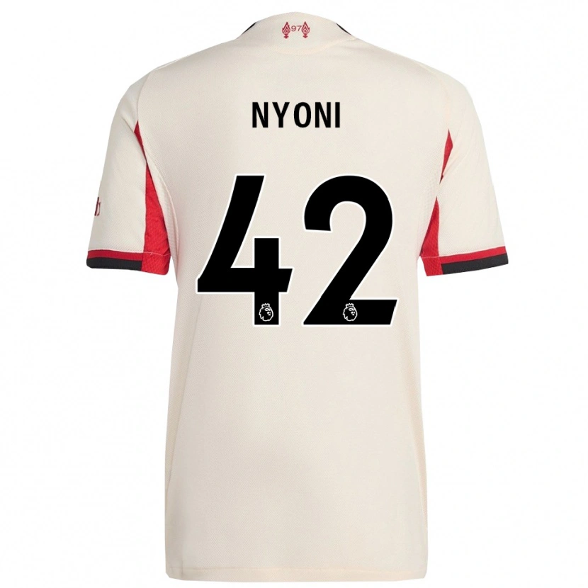 Danxen Niño Camiseta Trey Nyoni #42 Blanco Negro 2ª Equipación 2025/26 La Camisa