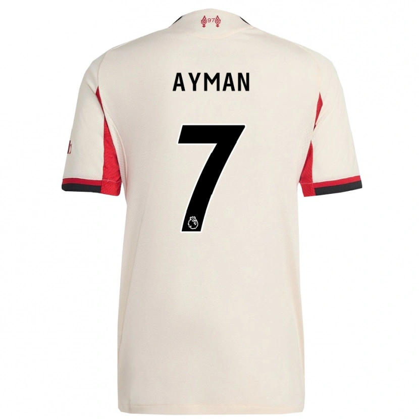 Danxen Niño Camiseta Alvin Ayman #7 Blanco Negro 2ª Equipación 2025/26 La Camisa