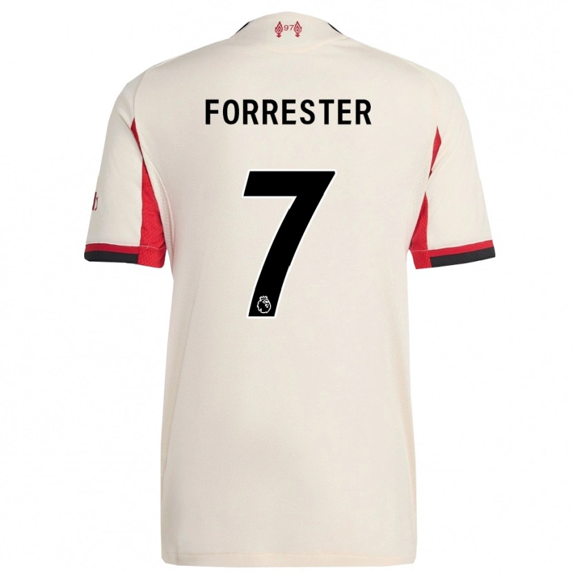Danxen Niño Camiseta La'more Forrester #7 Blanco Negro 2ª Equipación 2025/26 La Camisa