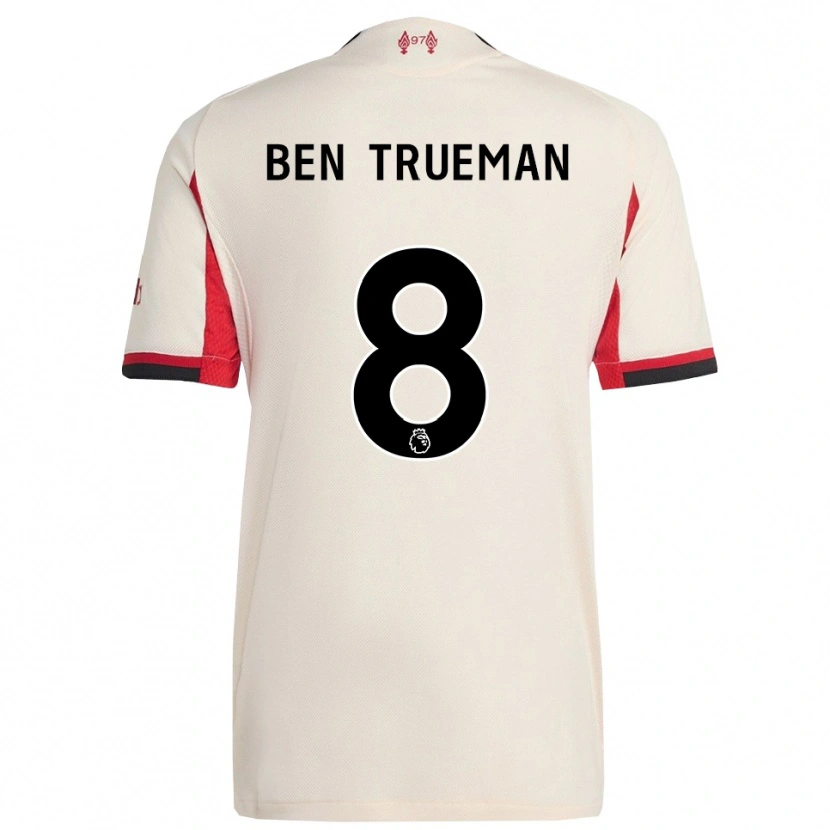 Danxen Niño Camiseta Ben Trueman #8 Blanco Negro 2ª Equipación 2025/26 La Camisa