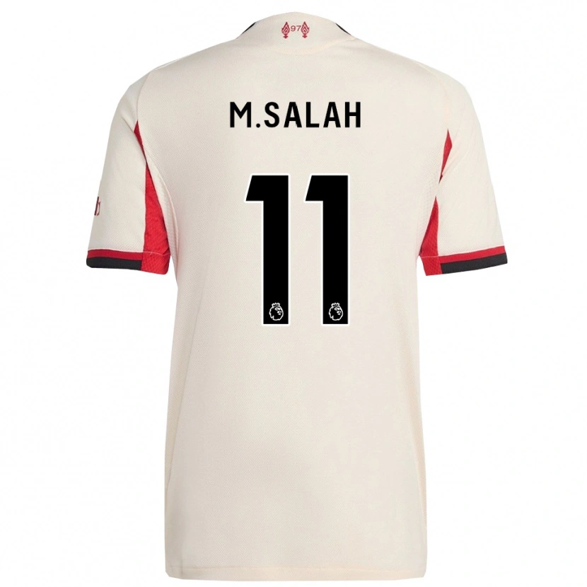 Danxen Niño Camiseta Mohamed Salah #11 Blanco Negro 2ª Equipación 2025/26 La Camisa