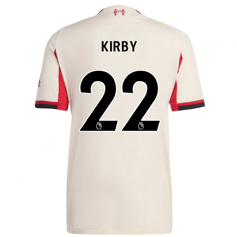 Danxen Niño Camiseta Faye Kirby #22 Blanco Negro 2ª Equipación 2025/26 La Camisa
