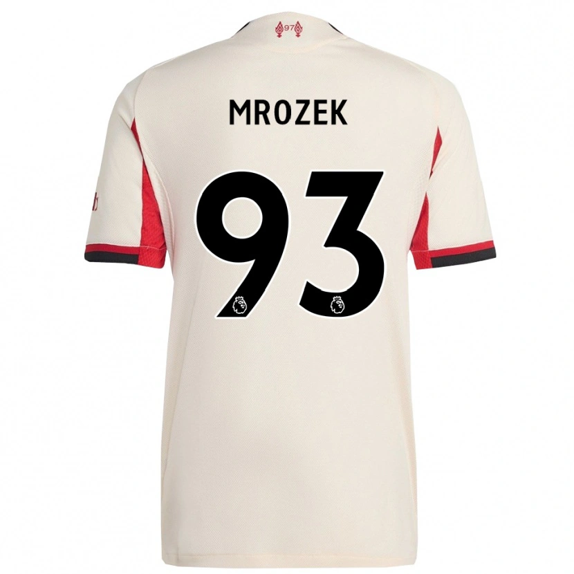 Danxen Niño Camiseta Fabian Mrozek #93 Blanco Negro 2ª Equipación 2025/26 La Camisa