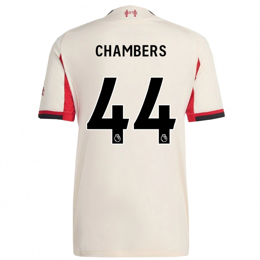 Danxen Niño Camiseta Luke Chambers #44 Blanco Negro 2ª Equipación 2025/26 La Camisa