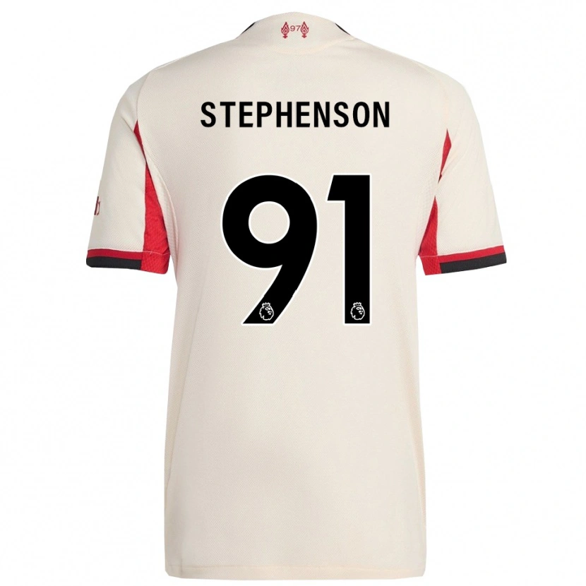 Danxen Niño Camiseta Luca Stephenson #91 Blanco Negro 2ª Equipación 2025/26 La Camisa