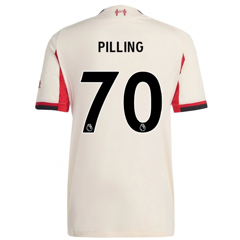 Danxen Niño Camiseta Tommy Pilling #70 Blanco Negro 2ª Equipación 2025/26 La Camisa